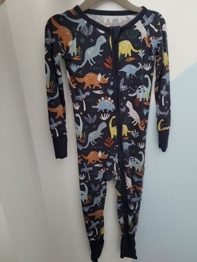 Little Sleepies Navy Jurassic Jungle Print One-Piece Pajamas 18-24 Months